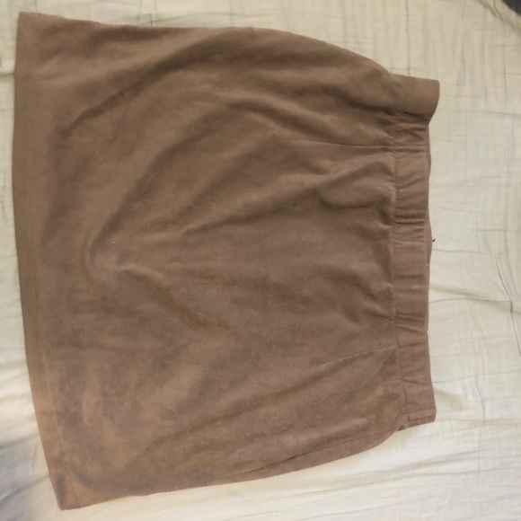 Medium suede brown skirt - Picture 1 of 2